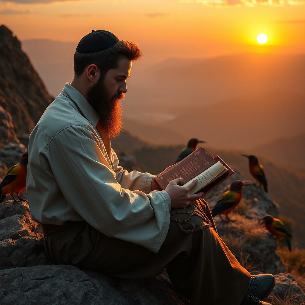 Sunset Study: Surreal Matte Painting of Hillside Scene