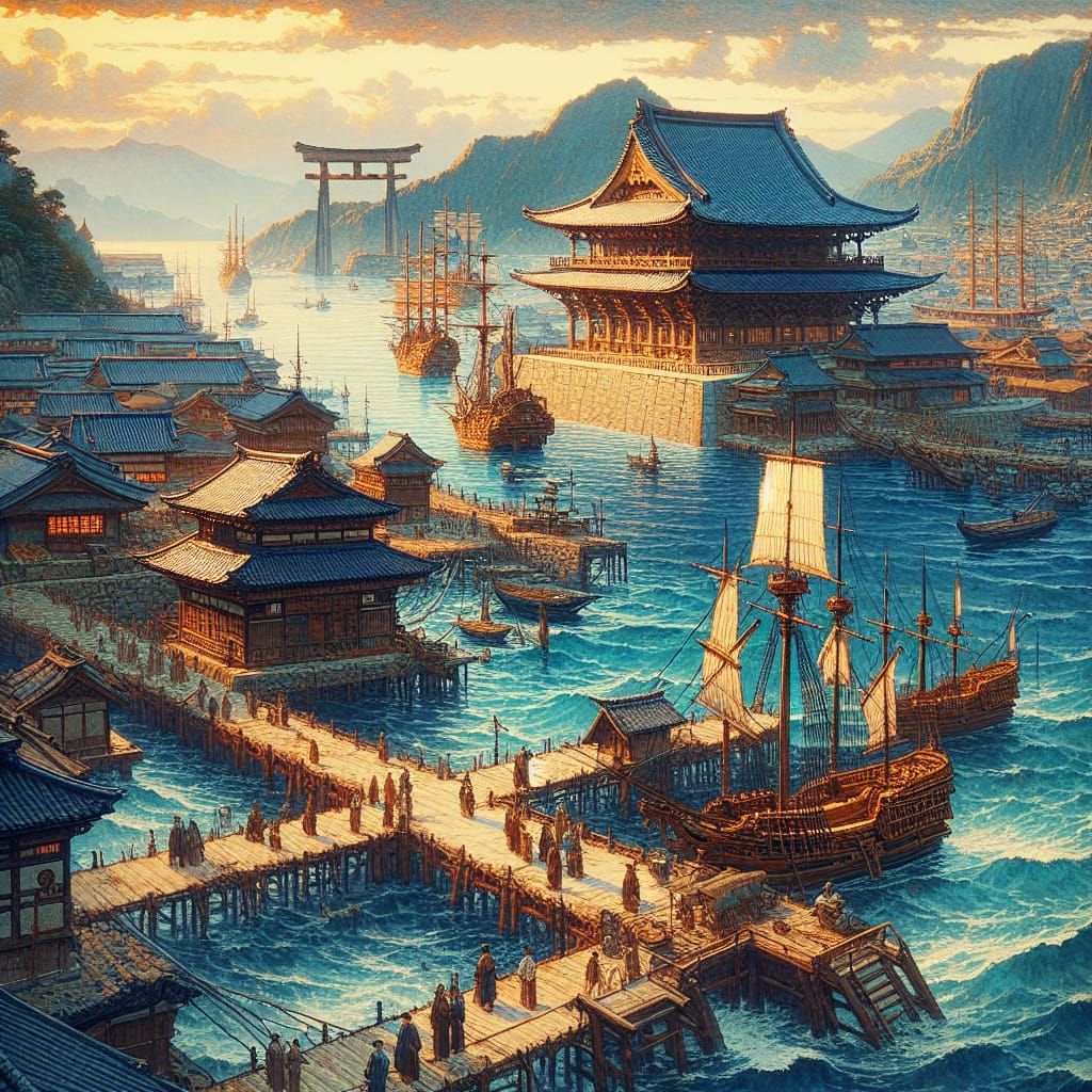 Grand Imperial Navy Harbor in Japan: Concept Art