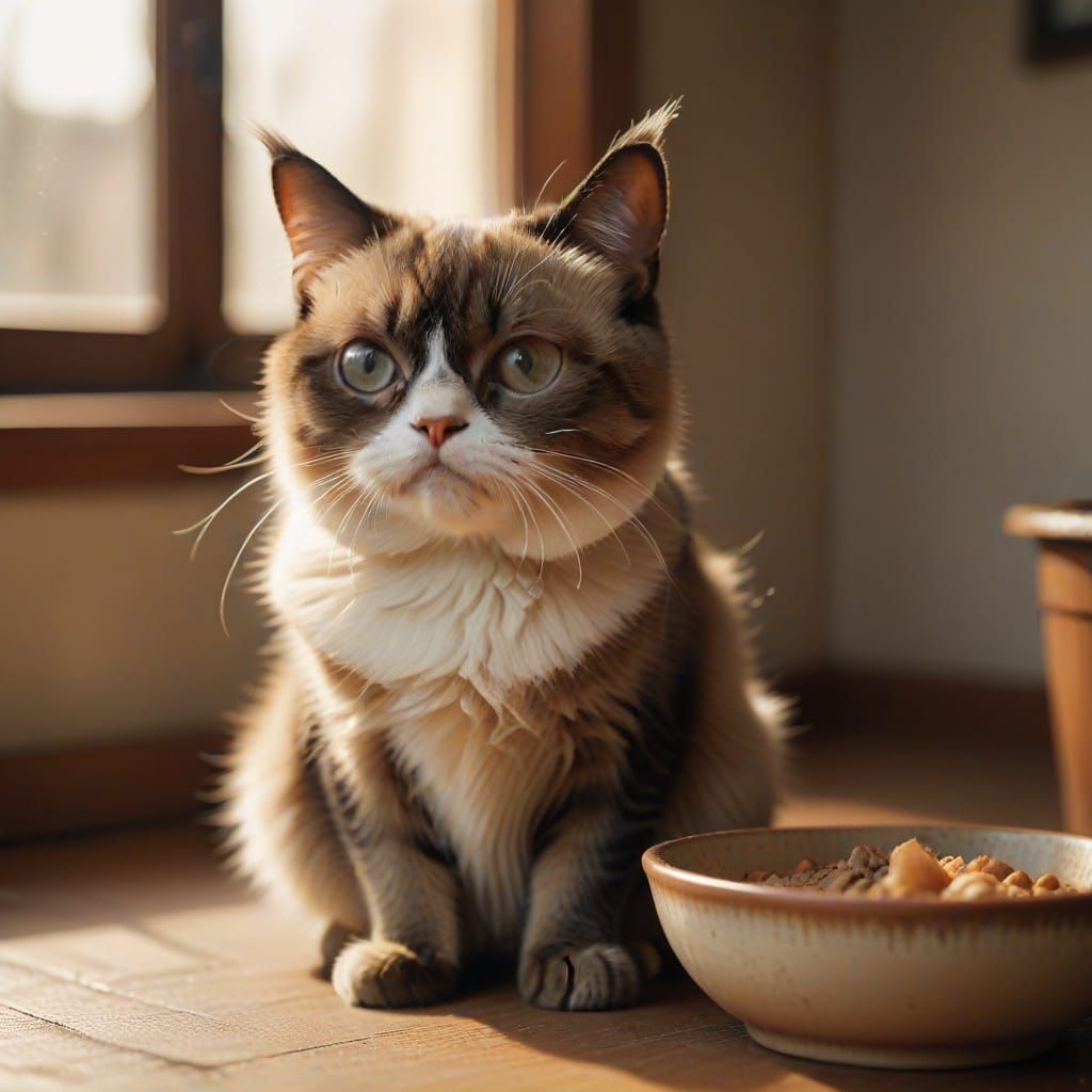 Cinematic Portrait of a Disgruntled Feline