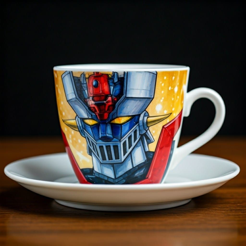 Mazinger Z Teacup: Anime-Inspired Porcelain Art
