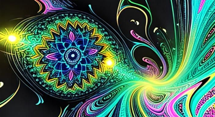 Abstract Optical Illusion with Fractal Wave Functions