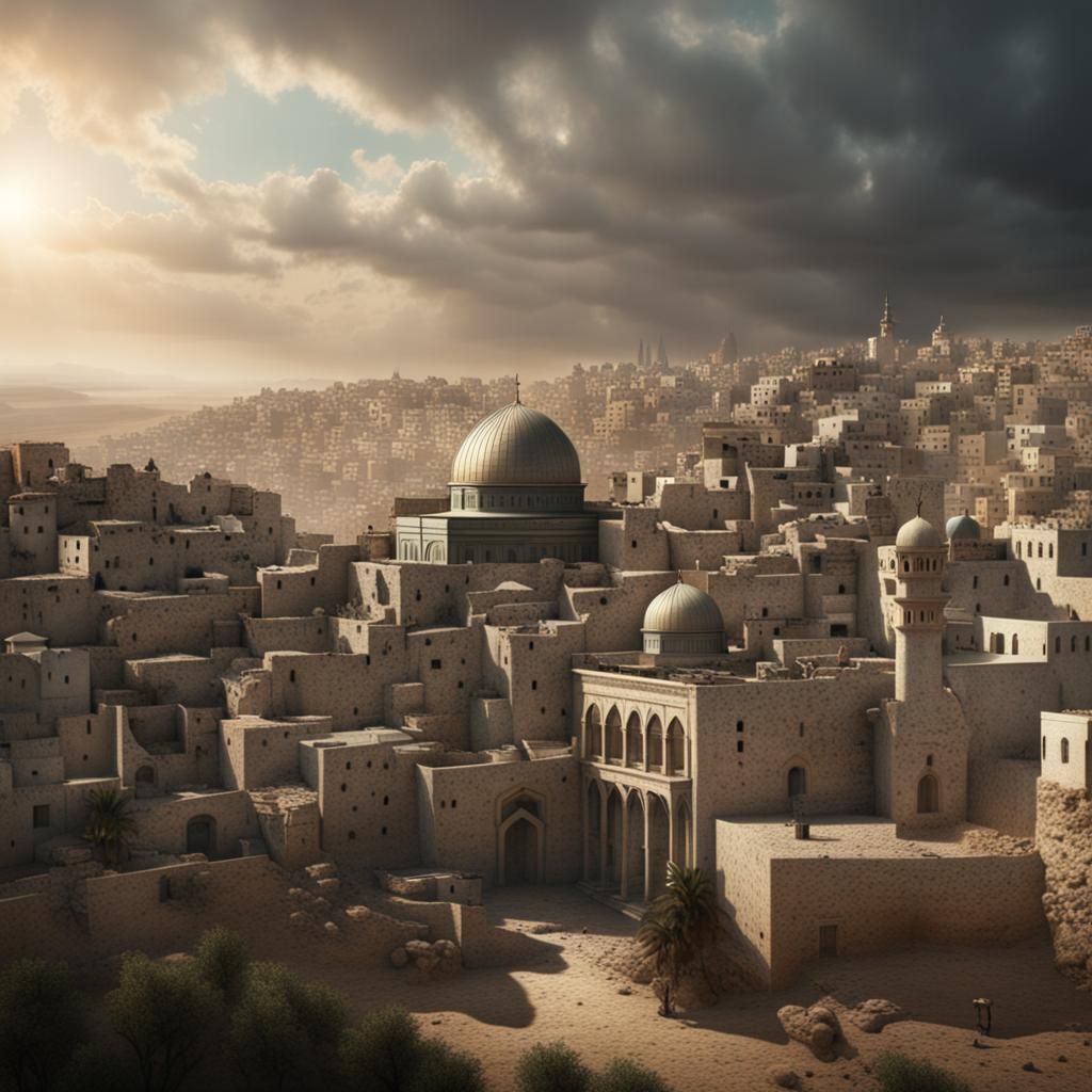 Epic Palestine: A Dramatic Digital Matte Painting