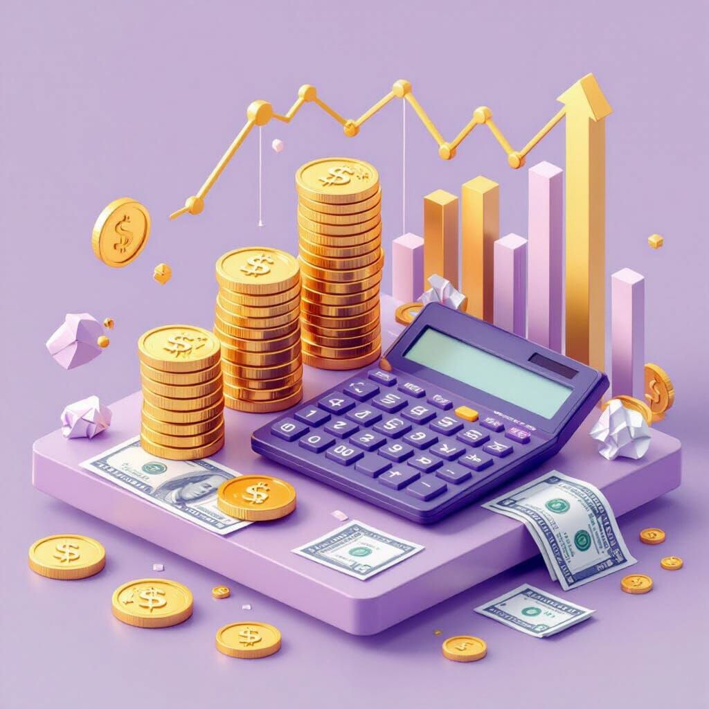 Isometric Financial Processing Illustration in Pastel Colors