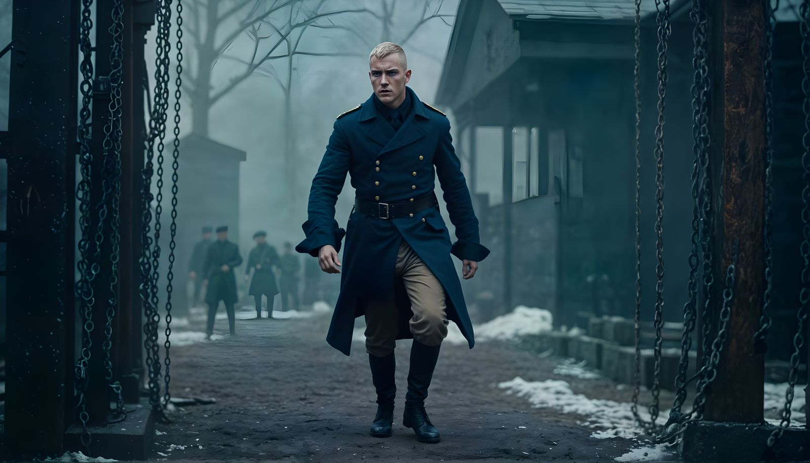 Steampunk WWI Sailor Escaping Prison