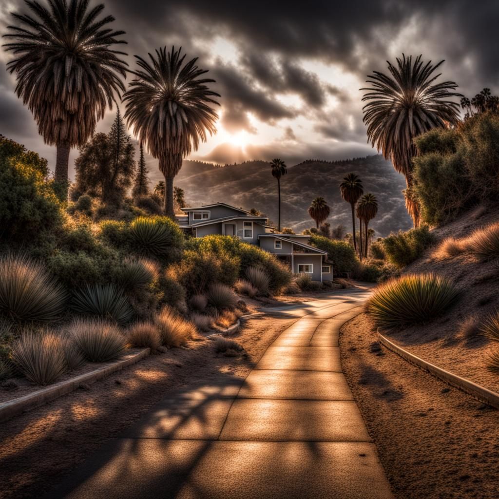 Hyperrealistic California Dreamscape in Cinematic Style