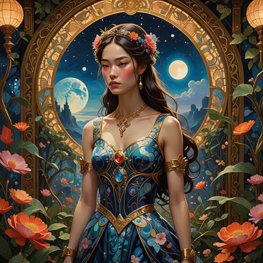 Regal Wonder Woman in Dreamlike Wonderland