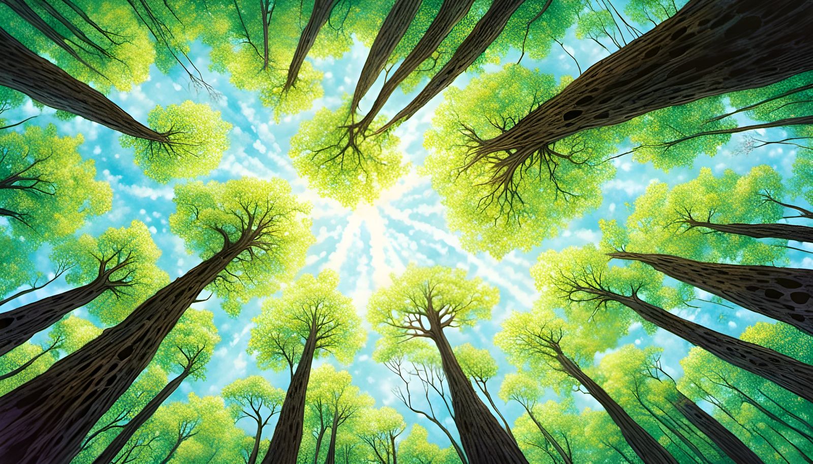 Ethereal Magic Dust Ascends to Forest Canopy