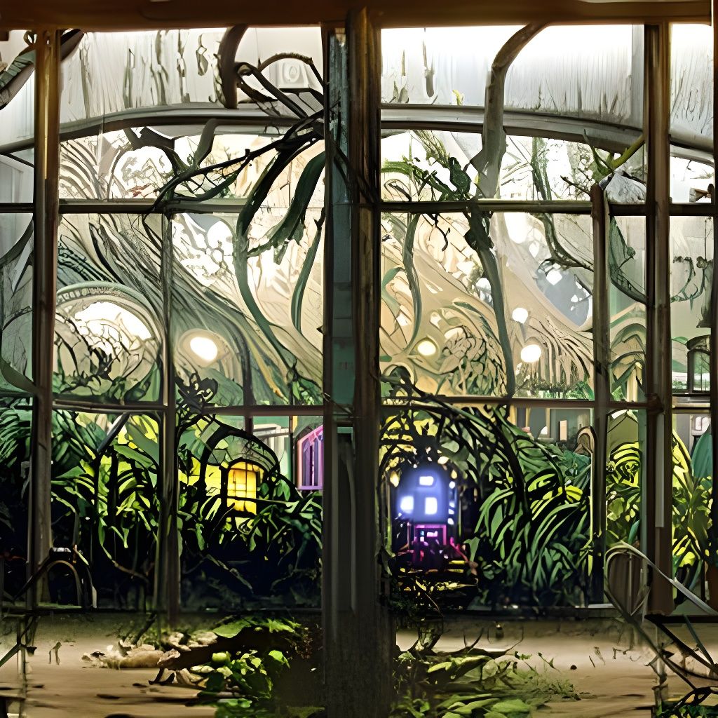 overgrown conservatory