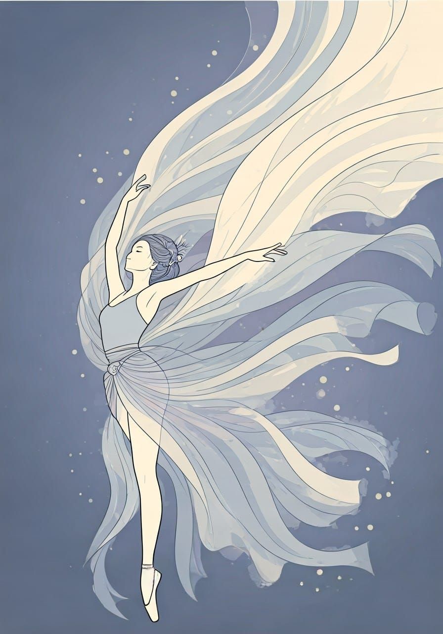 Ethereal Dance in Soft Watercolor Hues