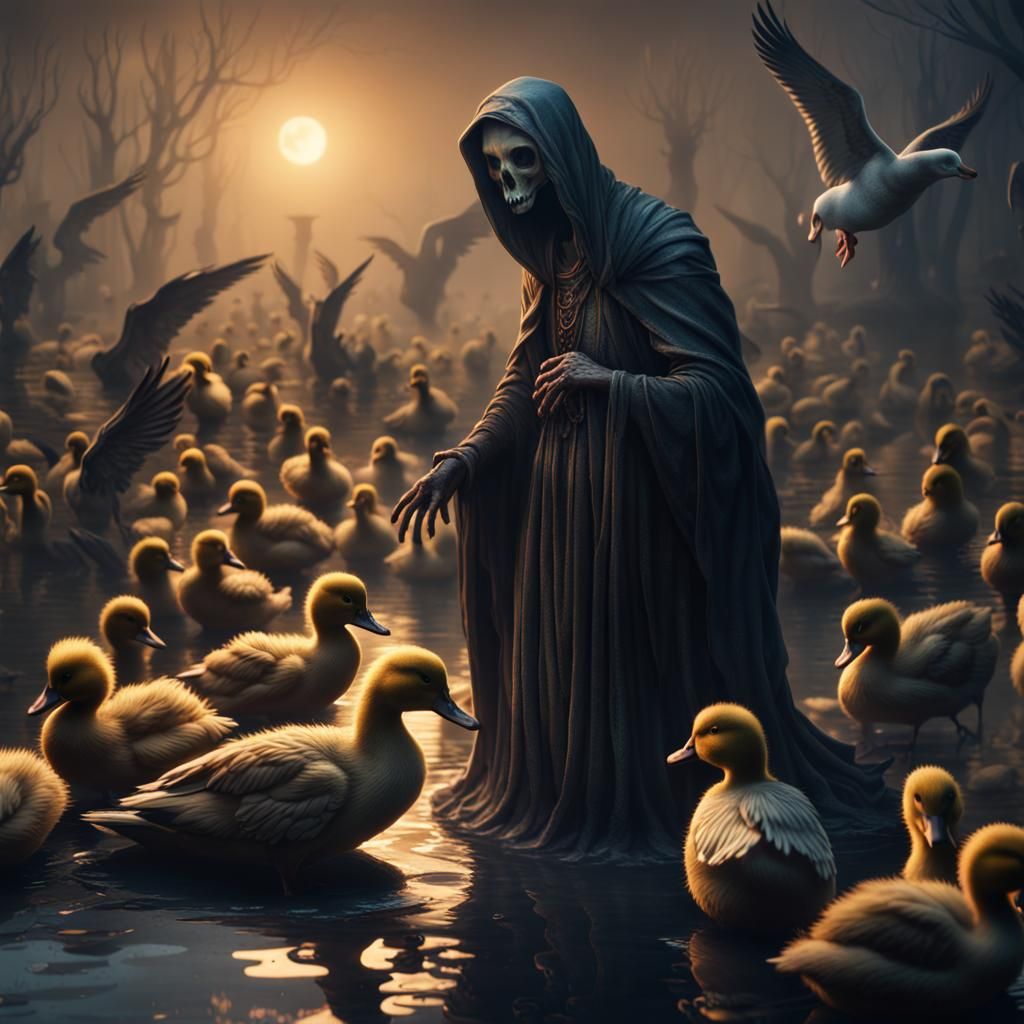 Death and the Ducklings: A Matte Painting