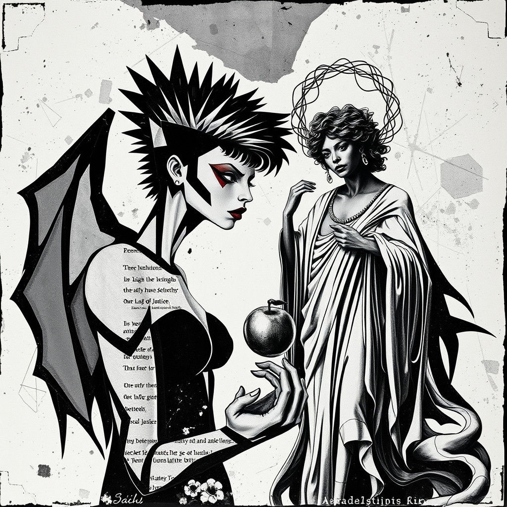 Afro-Punk Eve and Serpent in Dada-Inspired Photogram