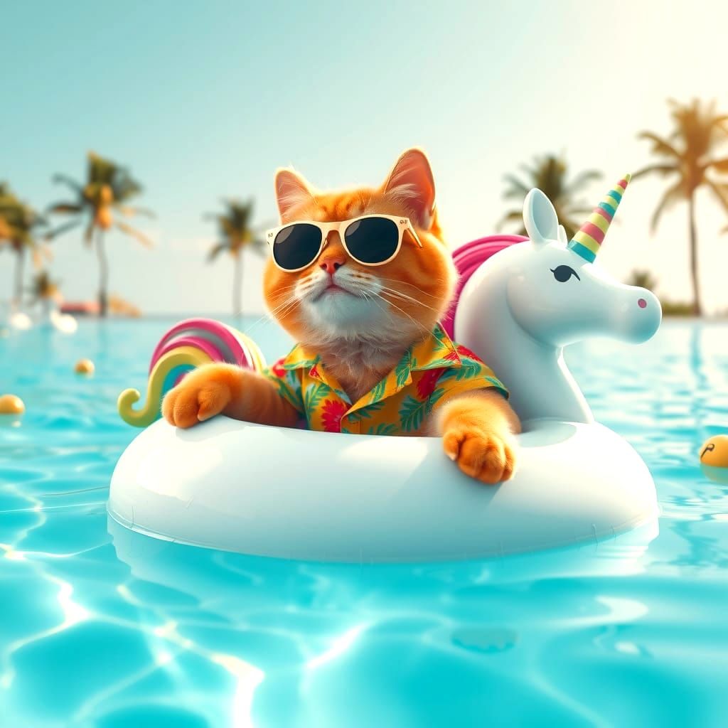 Summer Pool Party for Kitty