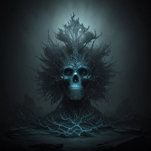 Hyperrealistic Ancient Artifact X-ray in a Dark, Atmospheric...