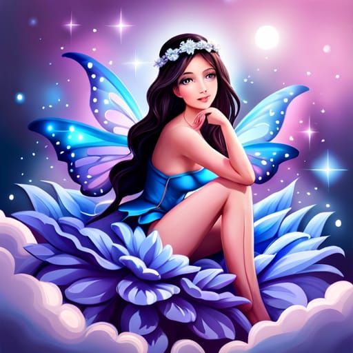 Diamond Fairy in Sparkling Flower, Fairycore Style