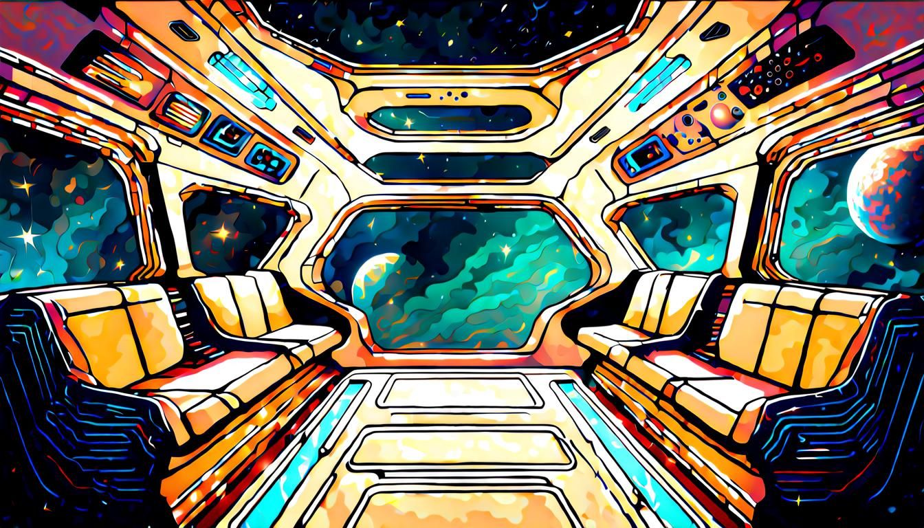 Cat-like Aliens Design a Hyperspace Spaceship Interior
