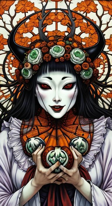 Halloween Art Nouveau Neurographic Design