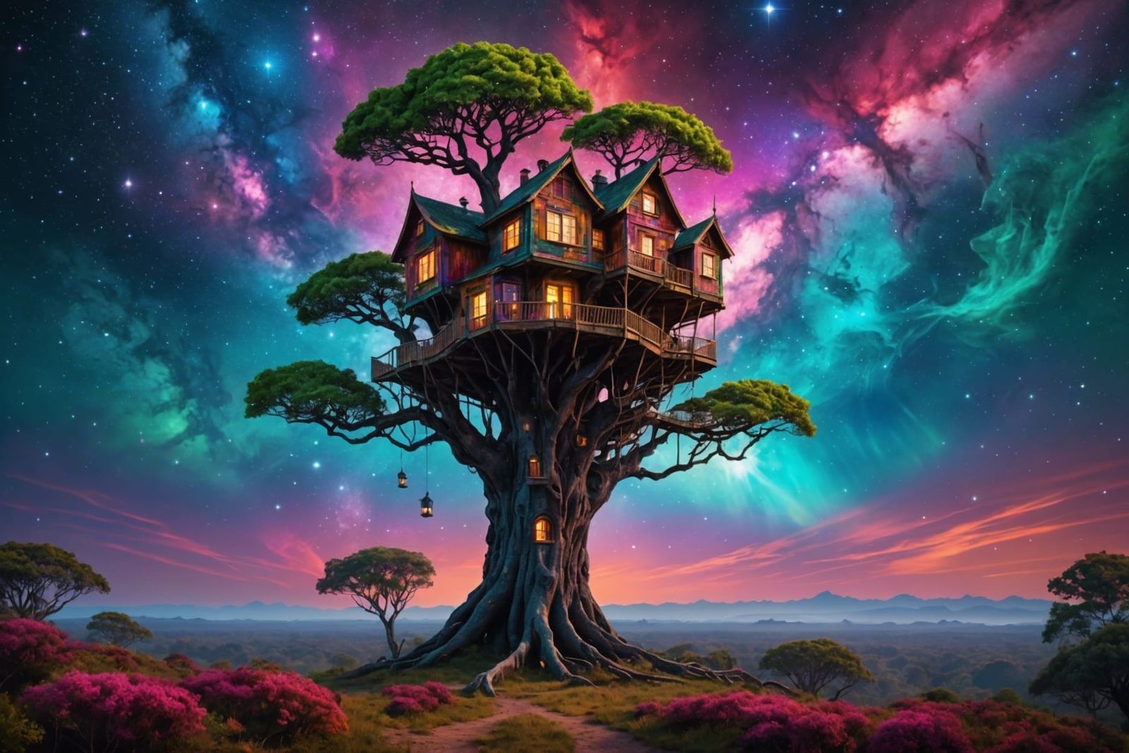 Nebula Treehouse in Deep Space