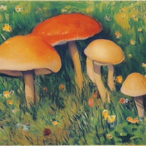 Child's Mysterious Quest: Impressionistic Painting of Erik a...