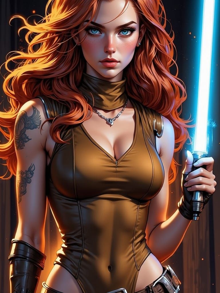 Empowered Female Jedi in a Galactic Setting