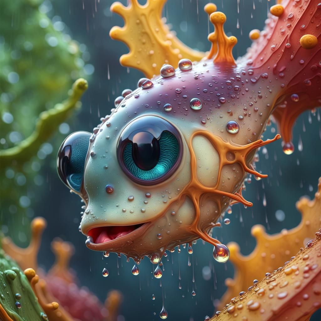 Hyperrealistic 3D Amoebas Feeding in Scandinavian Habitat