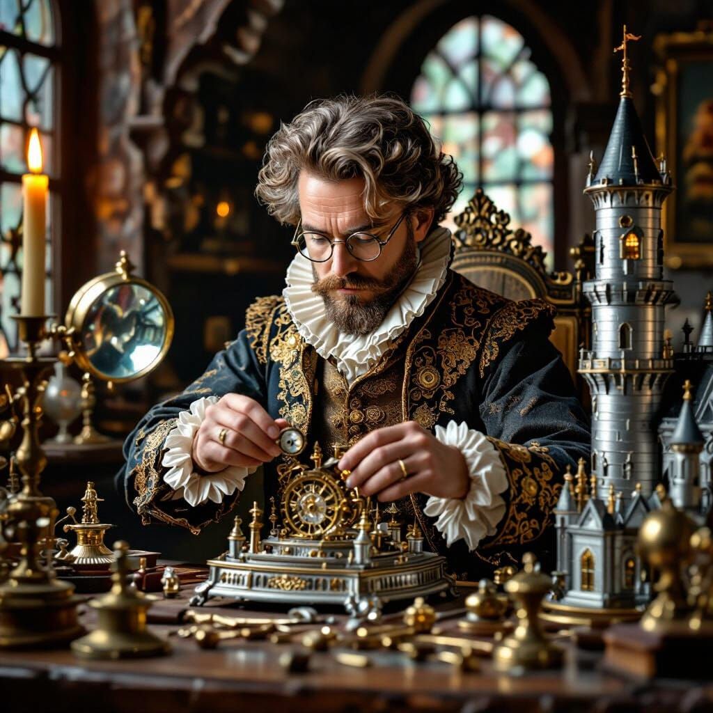 Lilliputian Watchmaker Creates Automatons in Renaissance Sty...