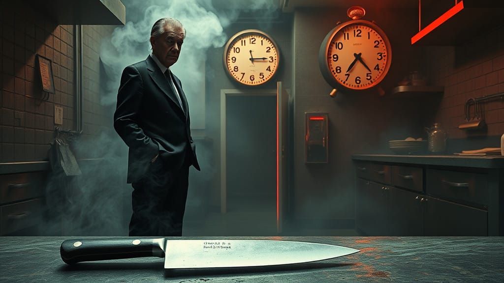 Surrealist Dreamscape of Desperation and Time Running Out