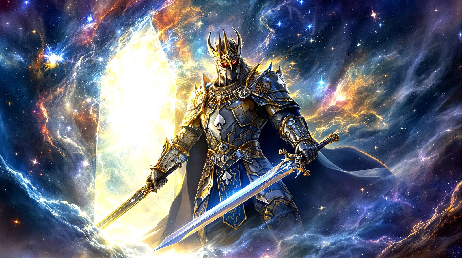 Stoic Warrior Jack of Spades Guards Celestial Gateway