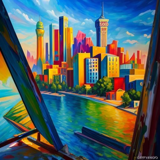City in the Sky: Geometric Fauvism in Astral Style