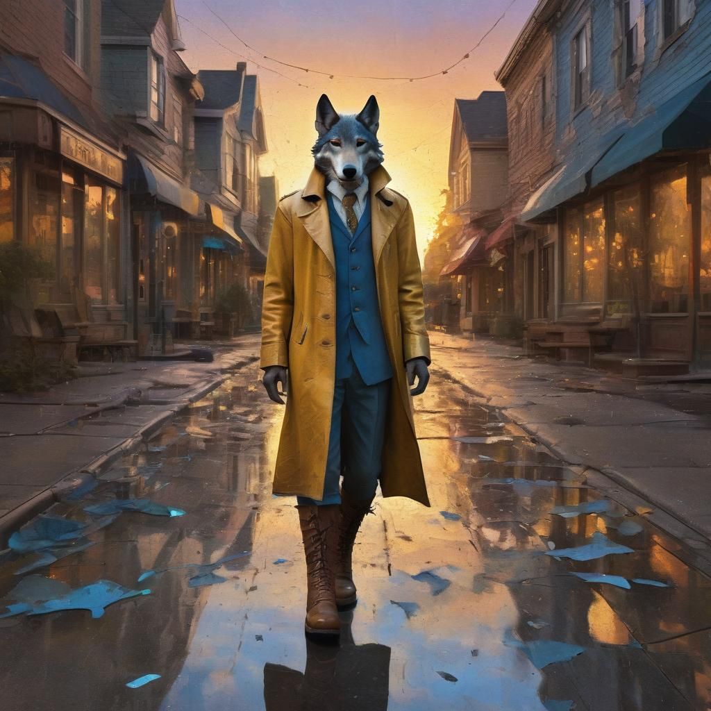 Elven Werewolf in Art Deco Western Town