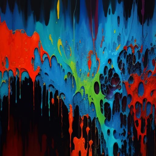 Gorgonops in Ooze: Abstract Expressionism Macro Photography