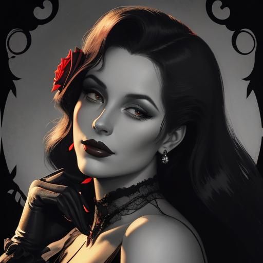 Film Noir Alice in Wonderland Portrait