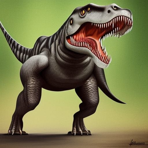 AI-Generated Image of an Allosaurus