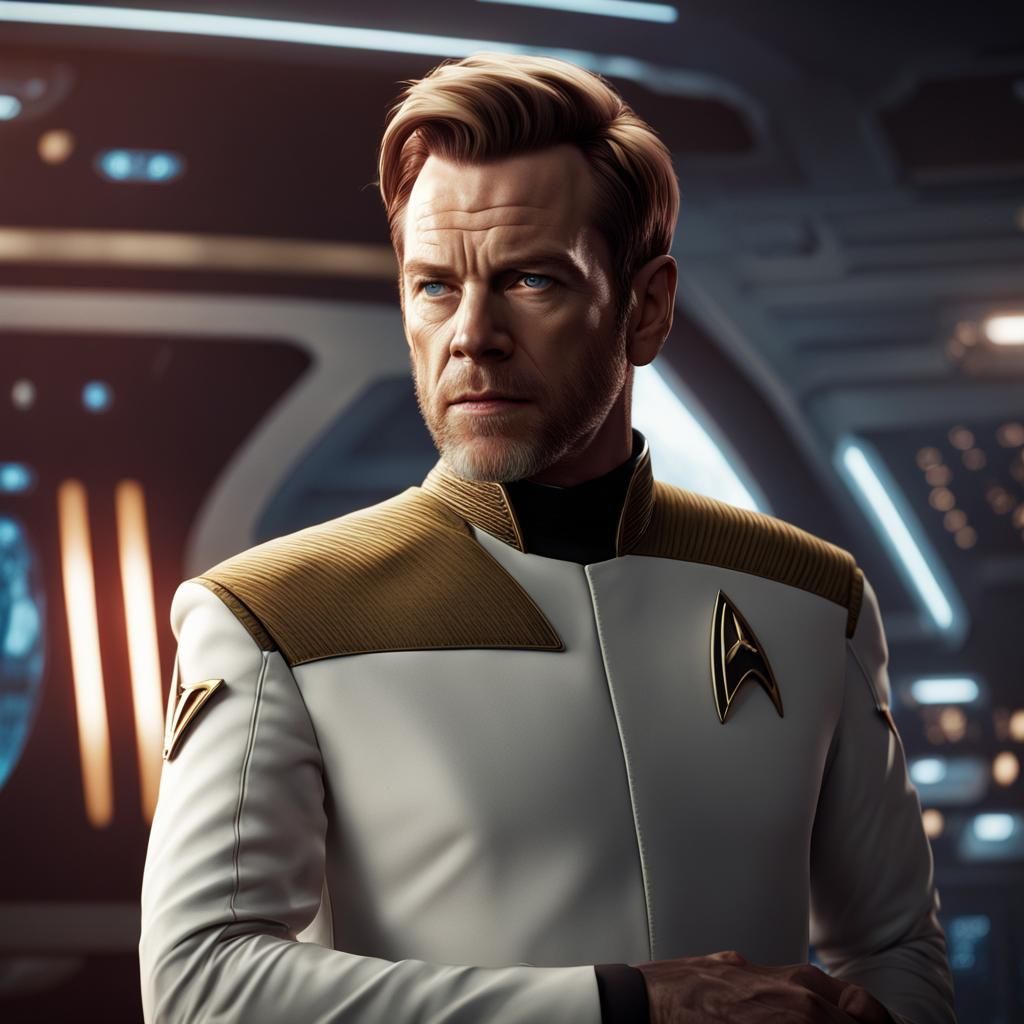 Ewan McGregor as Starfleet Officer in Detailed Art