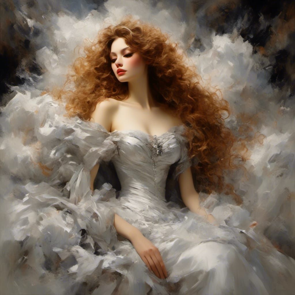 Ethereal Goddess Portrait in Mythological Realism Style