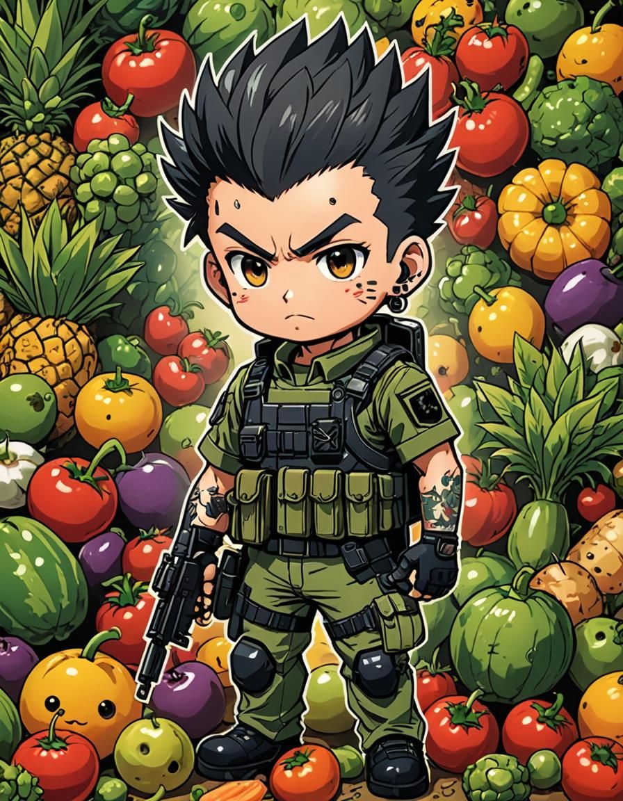 Chibi Fruit and Vegetable Spec-Ops Team