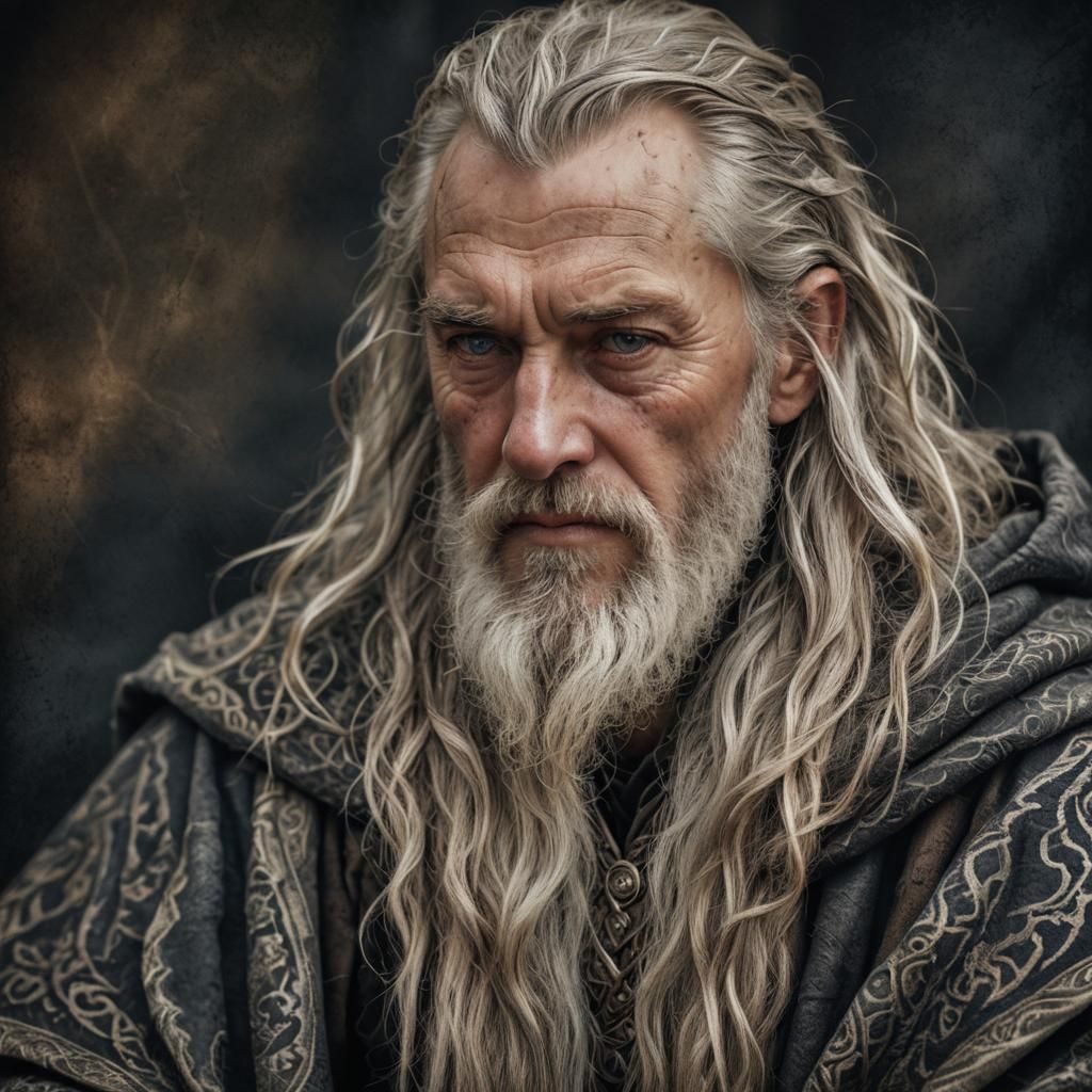 Odin: Hyper-Realistic Portrait of Norse God in Macro Shot