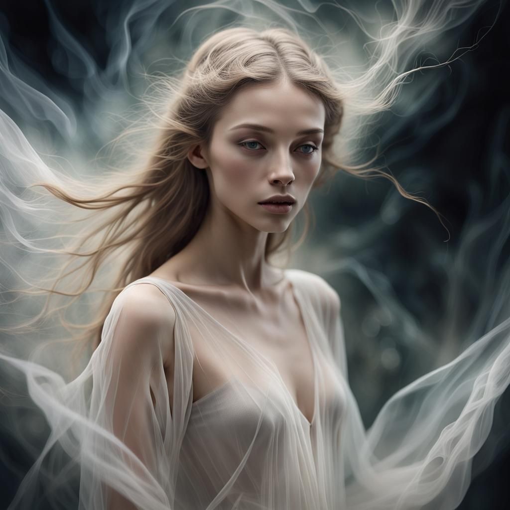 Ethereal Encounter with Mystical Figure