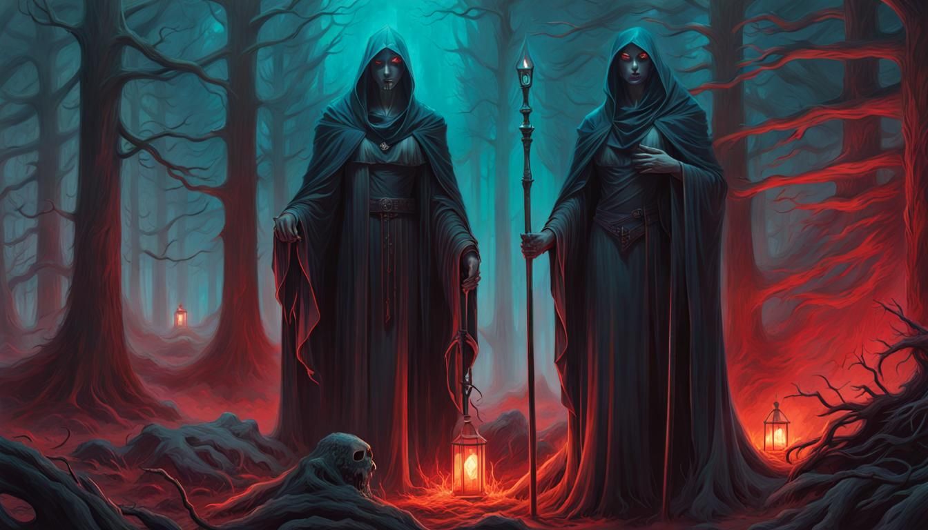 Ghostly Entity in Gothic Horror Art Style