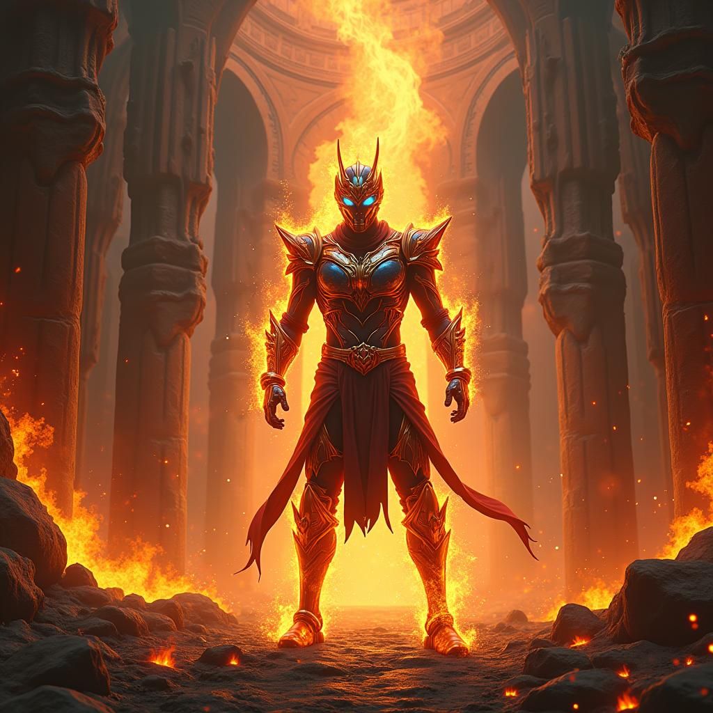 Kamen Rider Agni in Fiery Landscape