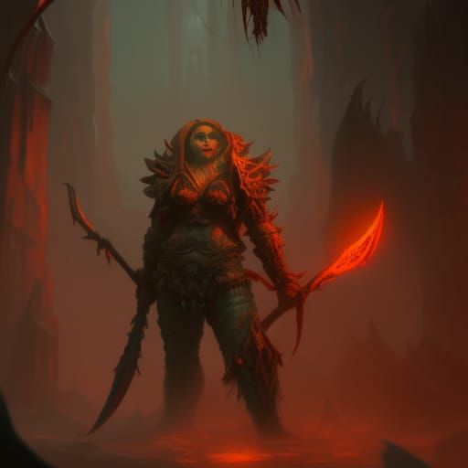 Big Orc female warrior