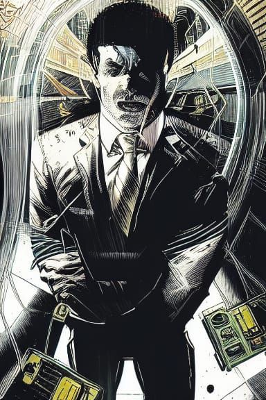 Comic Book Man in Sienkiewicz Style