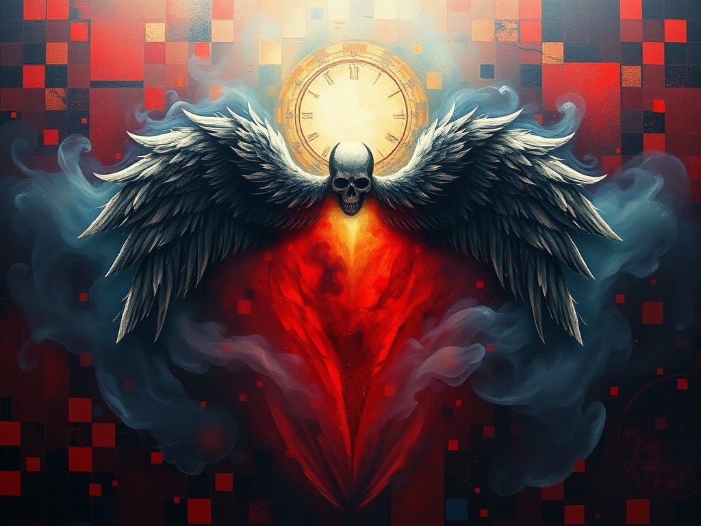 Angel of Death in a Whirlwind of Color