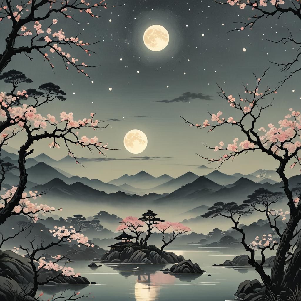 Epic Night Lagoon Illustration Trending on Artstation