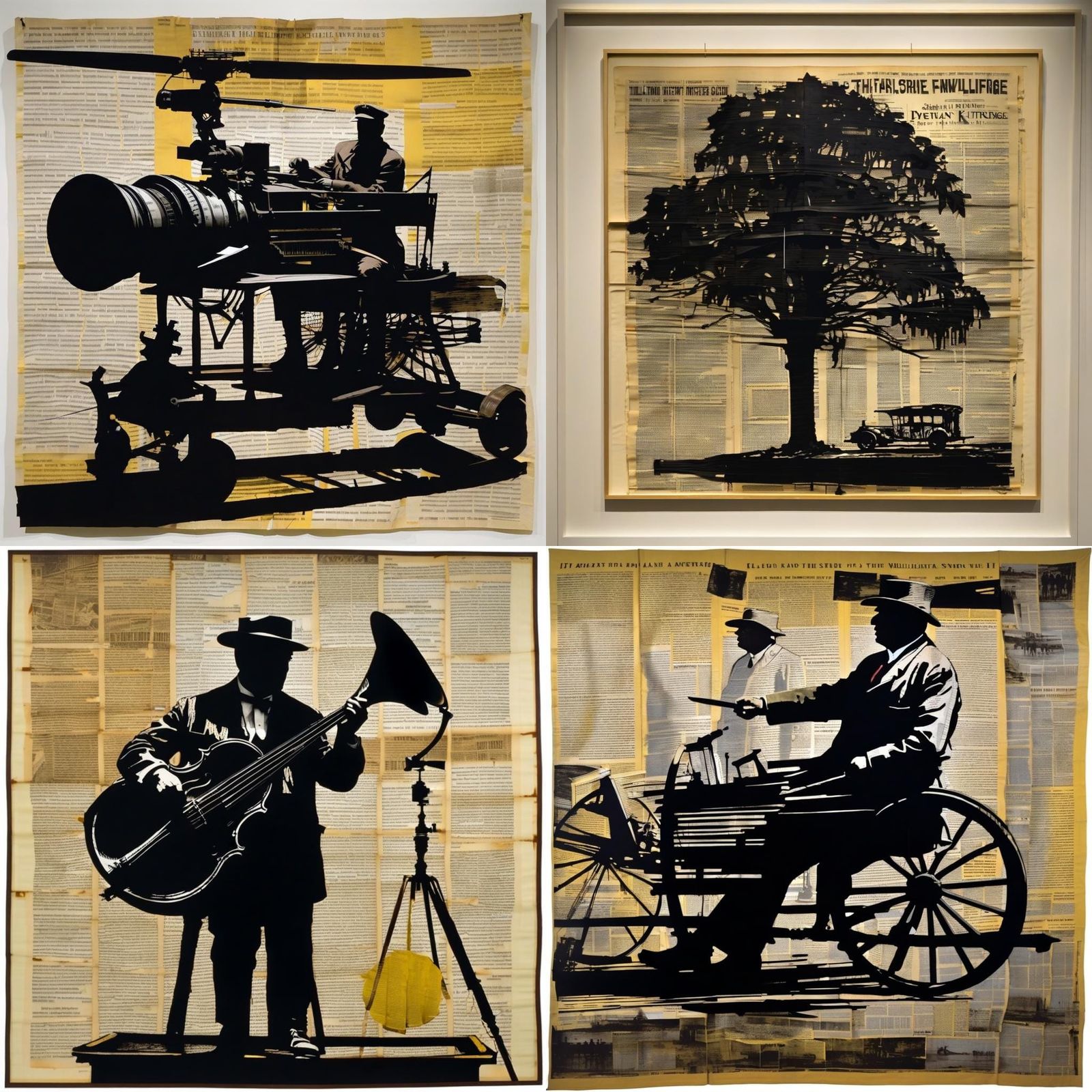 Drawing in Style of William Kentridge