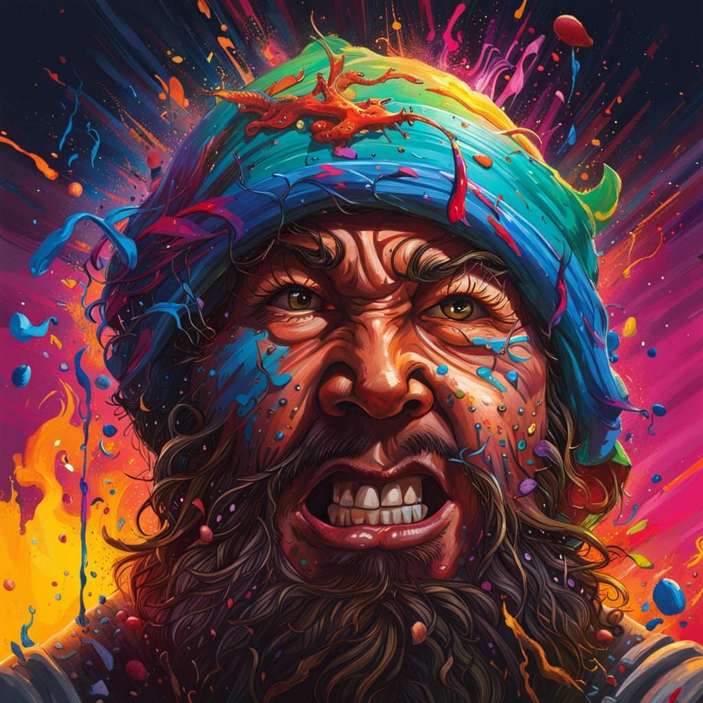 Detailed Hyperrealistic Portrait with Dramatic Lighting