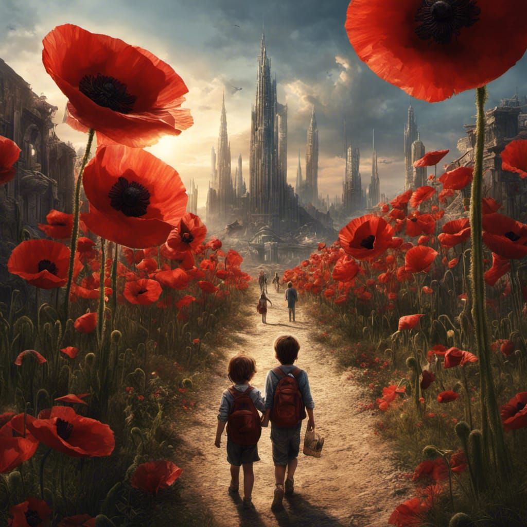 Happy Families Escape Dystopia in Digital Matte Painting