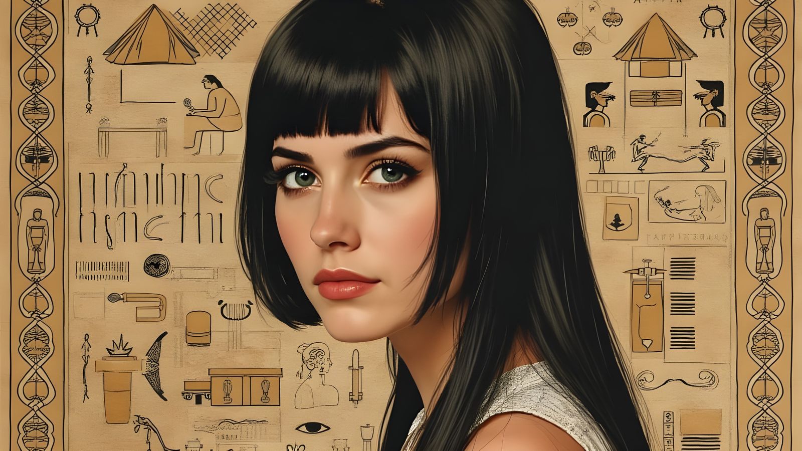 Kathleen Hanna Inspired Ancient Egyptian Mummy Collage