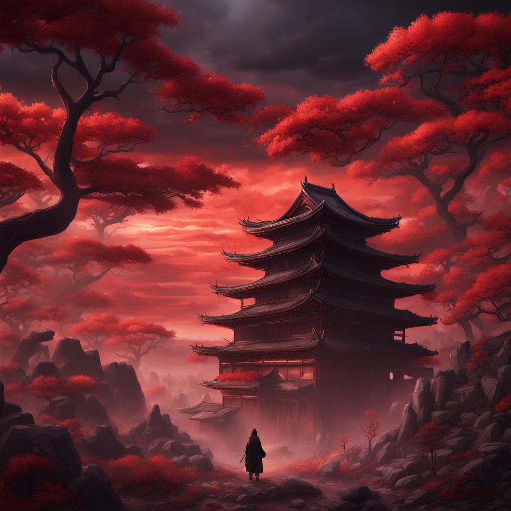 Detailed Matte Painting of Itachi Uchiha