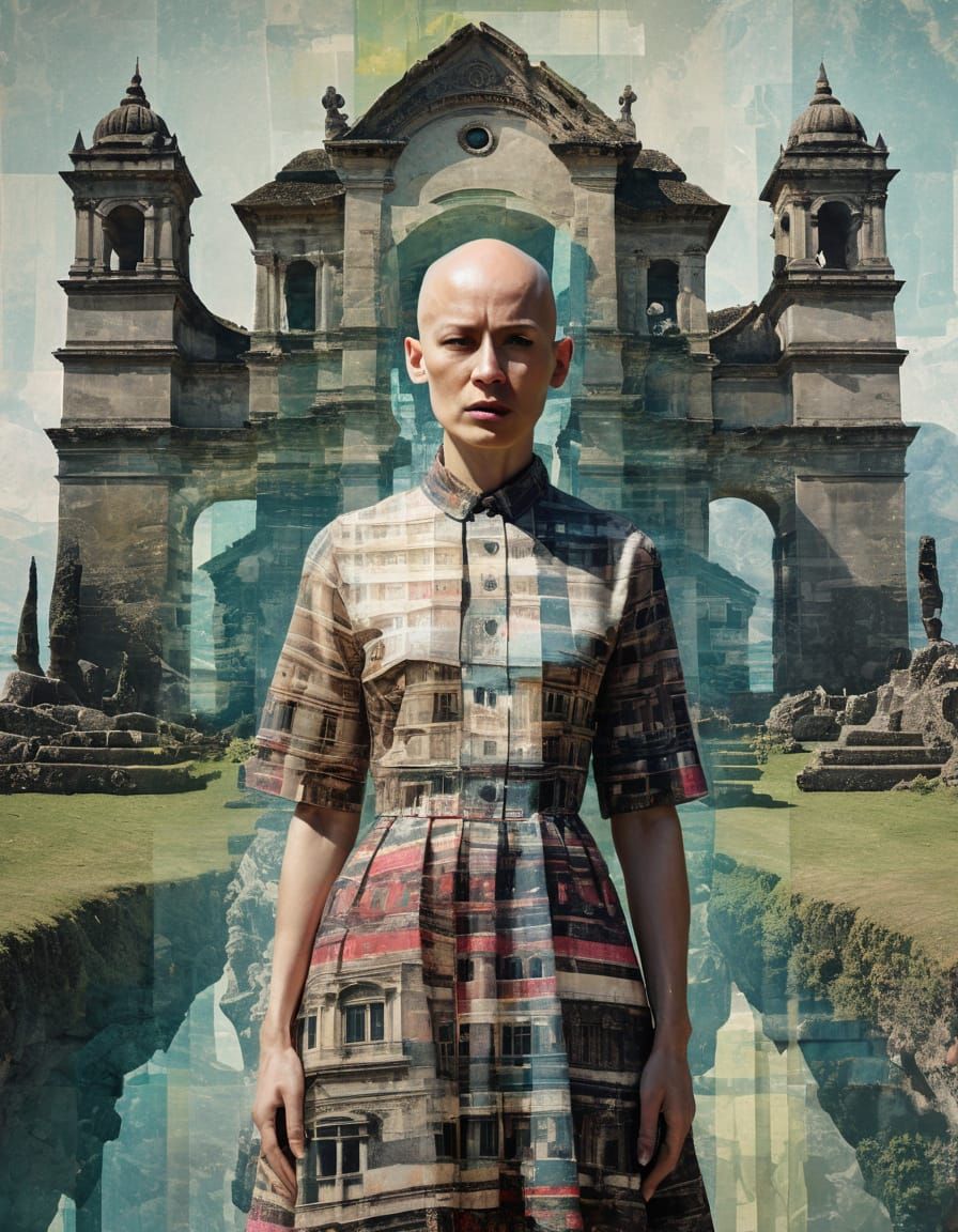 Crazed Multiple Exposure - Another Bald Singer in Nusa Penida