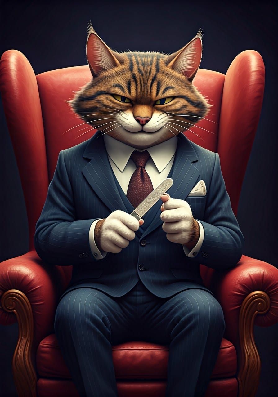 Suave Cat Polishing Nails in Pixar Style